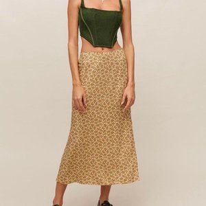 MOTEL Midi Floral Skirt